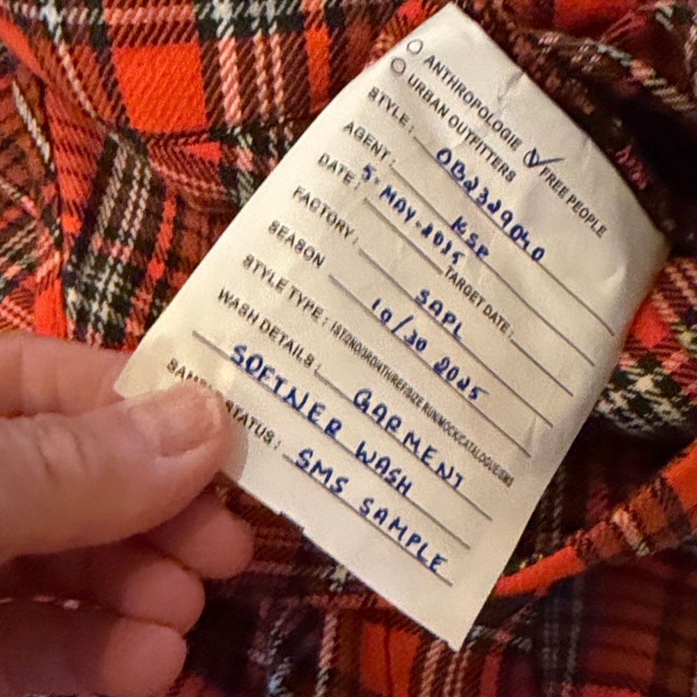 Free People Plaid A-Line Wrap Skirt - Red and Black - Picture 4 of 4